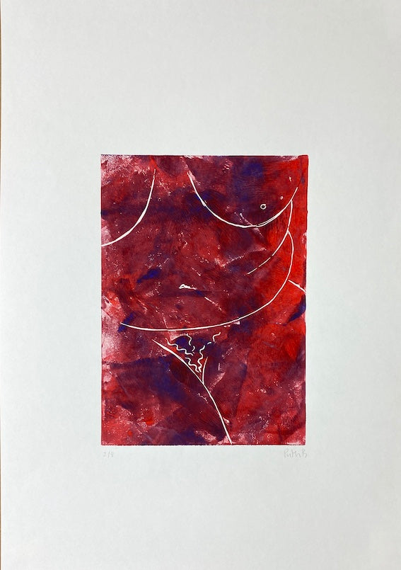 Love Your Body 3 - Original Lino Print