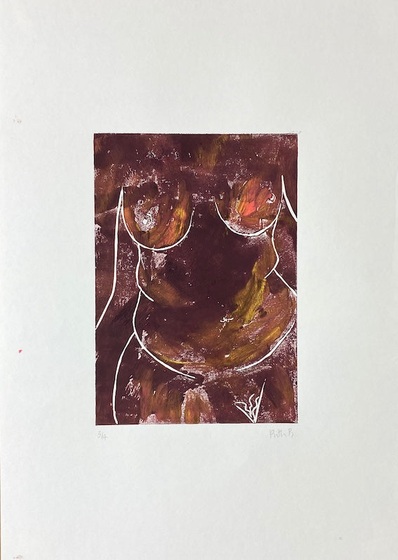 Love Your Body 4 - Original Lino Print