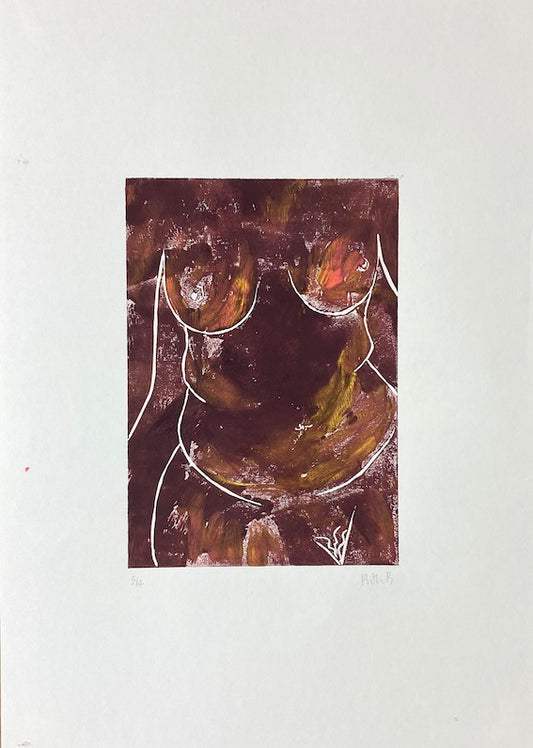 Love Your Body 4 - Original Lino Print