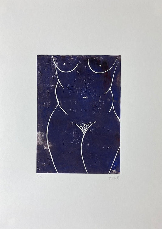Love Your Body 1 - Original Lino Print